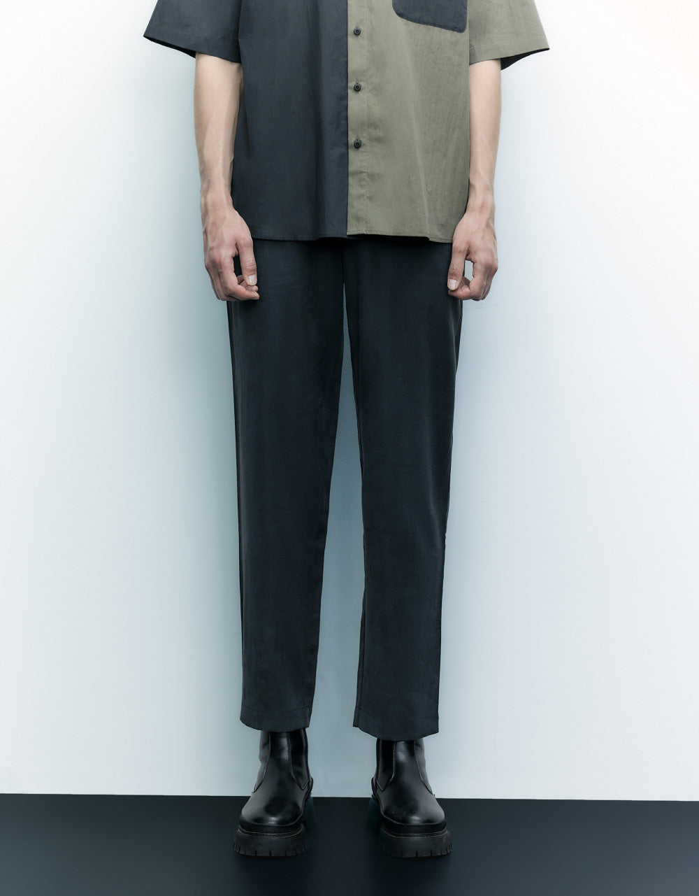 Drawstring Waist Straight Pants