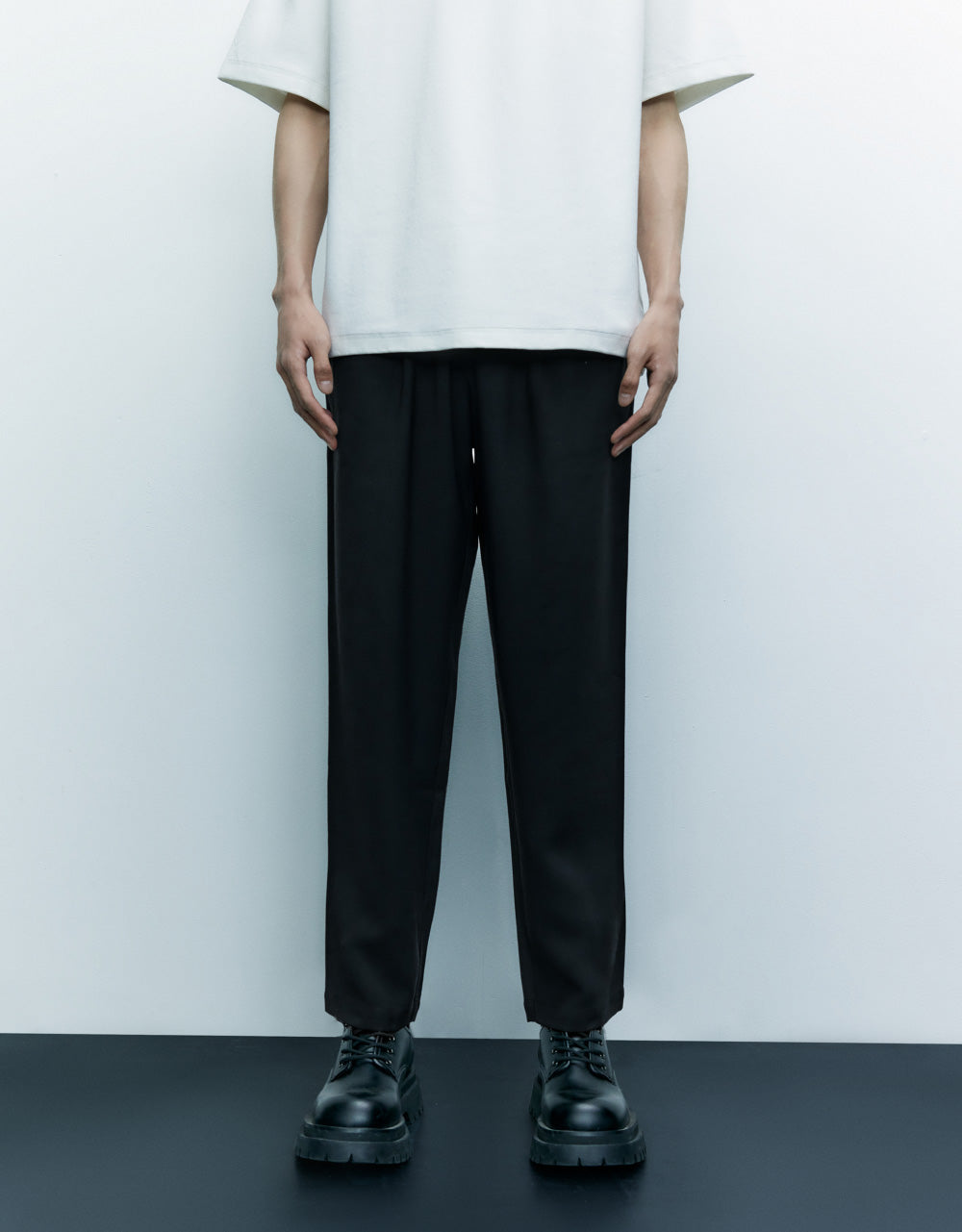 Drawstring Waist Straight Pants