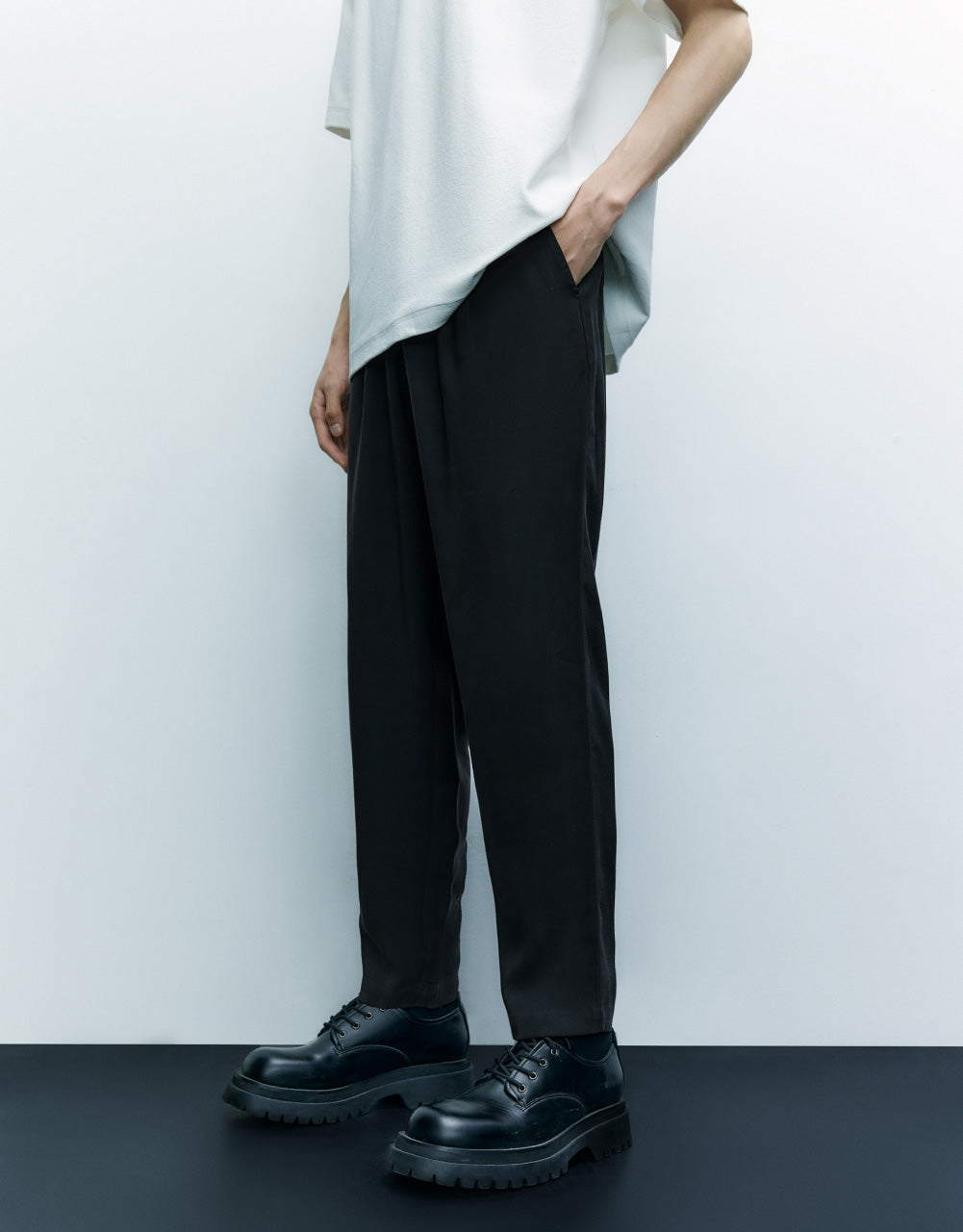 Drawstring Waist Straight Pants