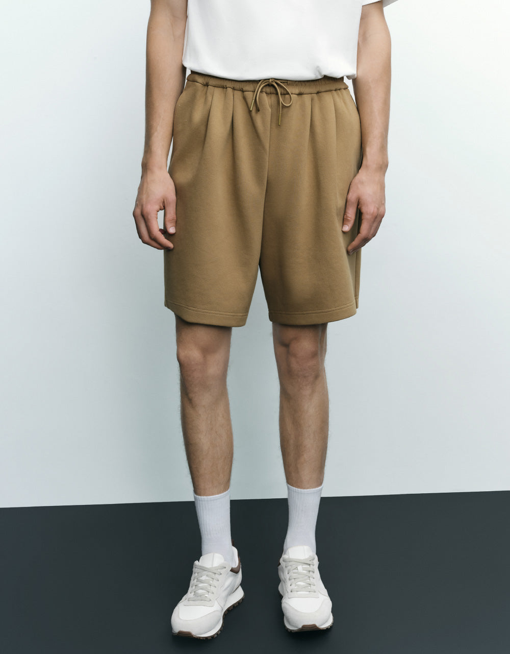 Drawstring Waist Knitted Shorts