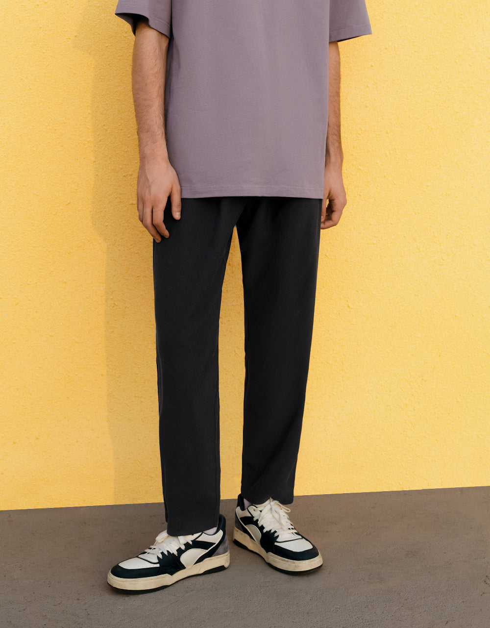 Drawstring Waist Straight Pants