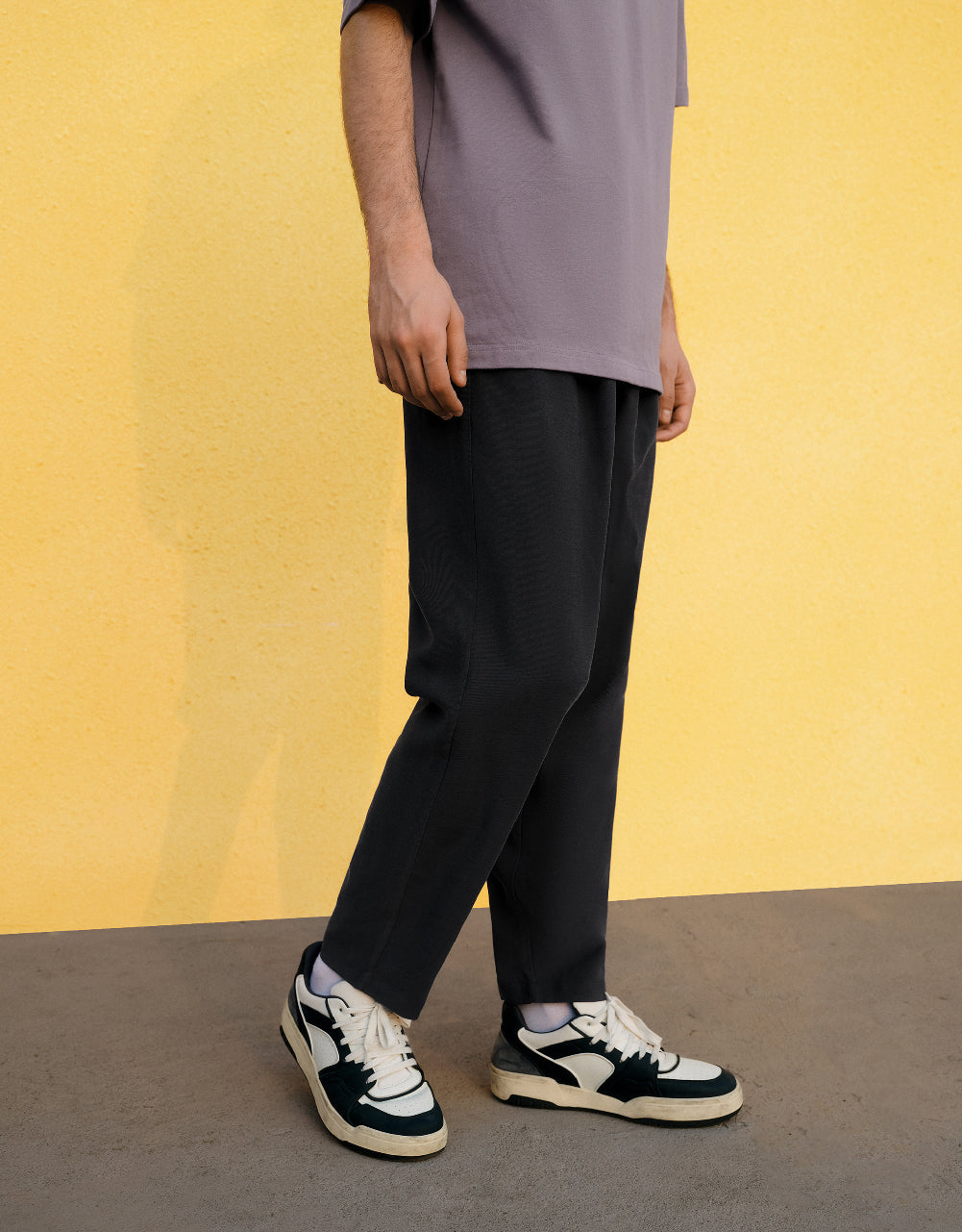 Drawstring Waist Straight Pants