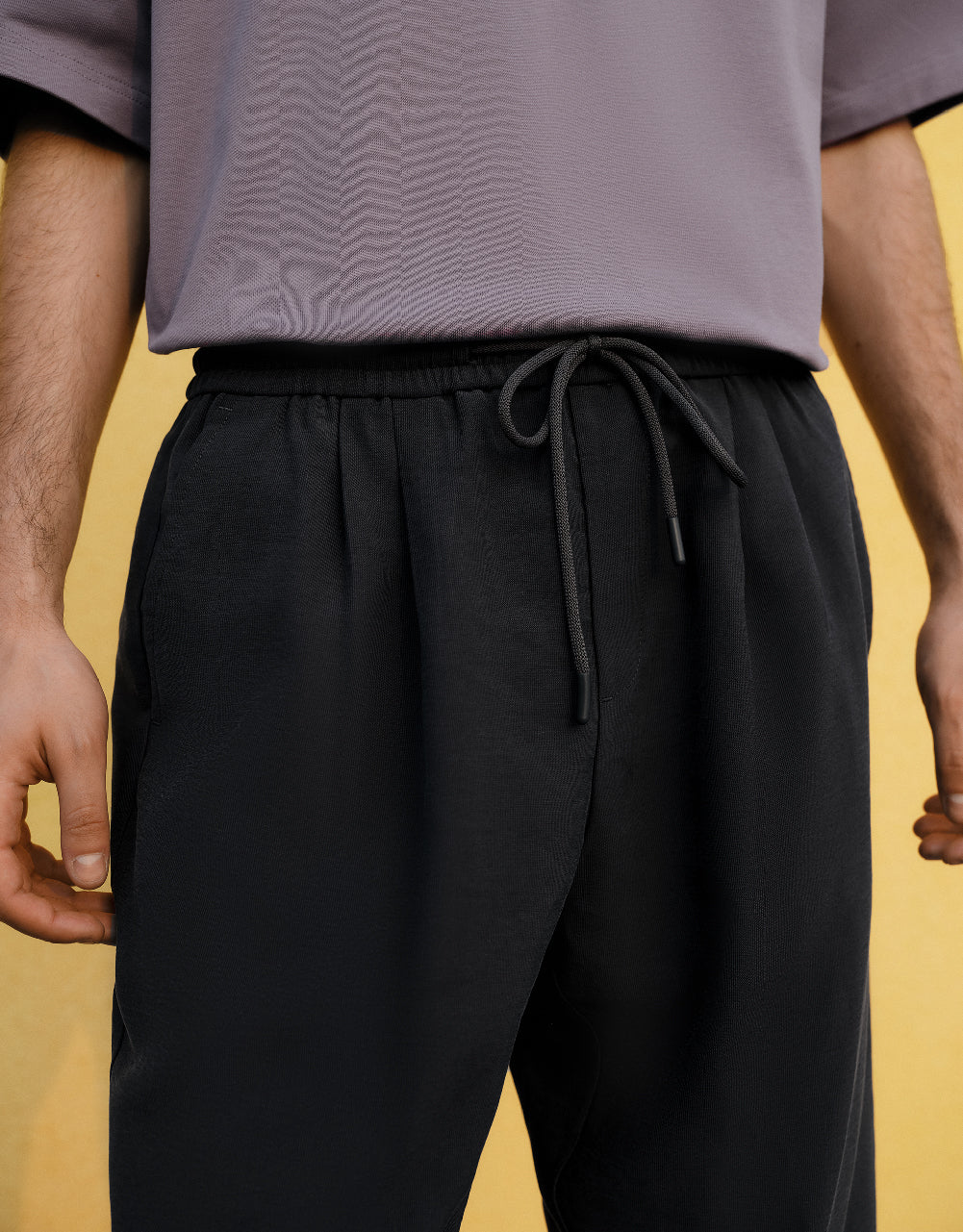 Drawstring Waist Straight Pants