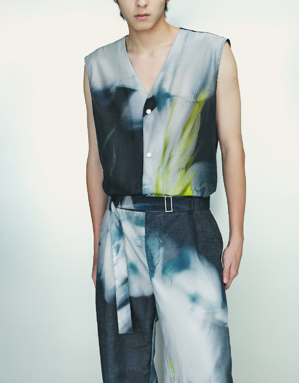 Printed Jumpsuit With Belt