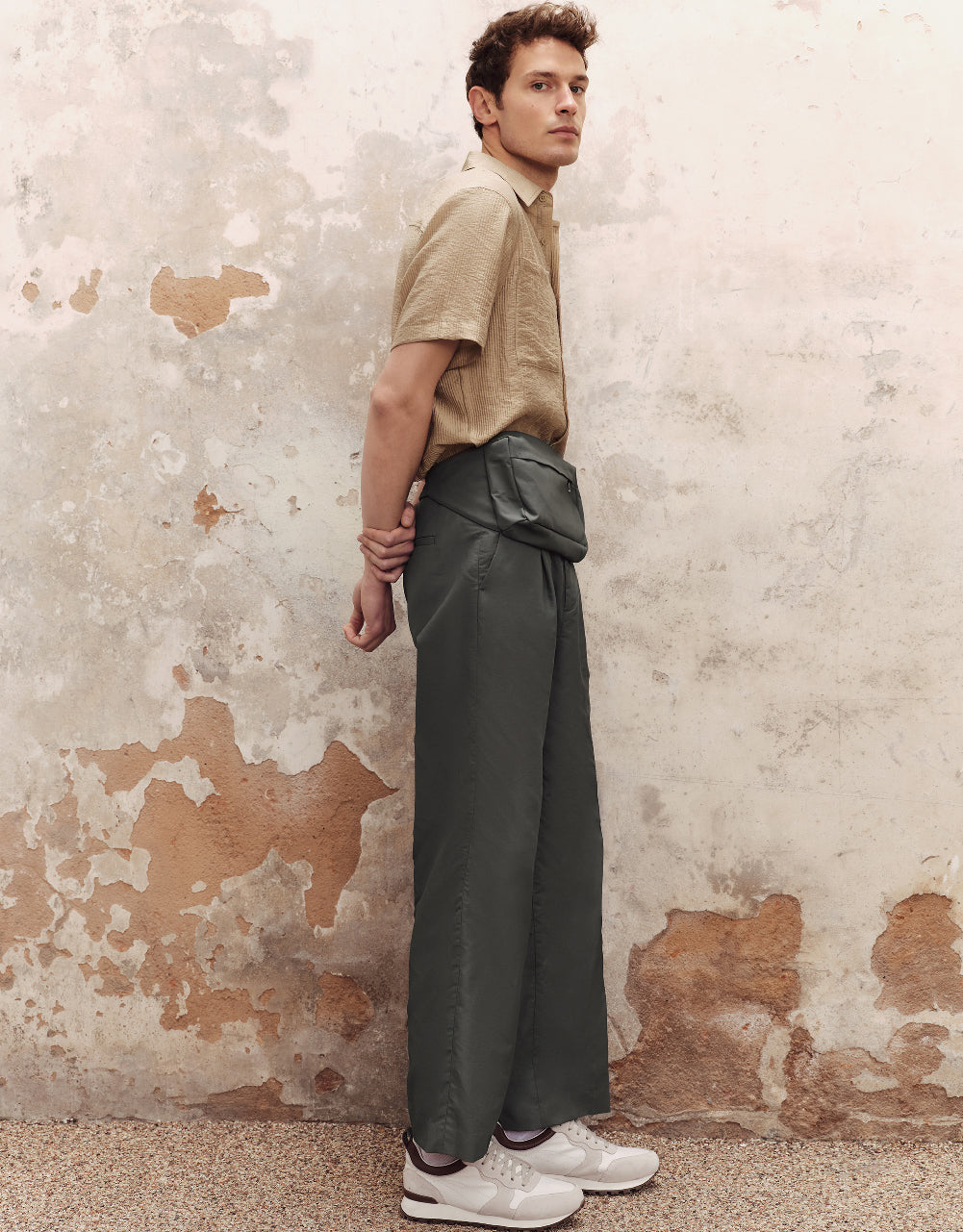 Wide-Leg Pants With Fanny Pack
