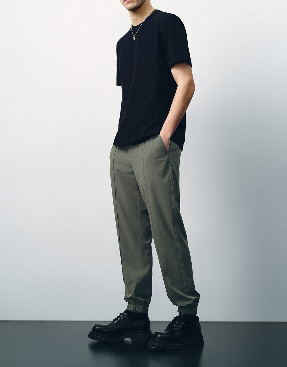 Drawstring Waist Jogger Pants