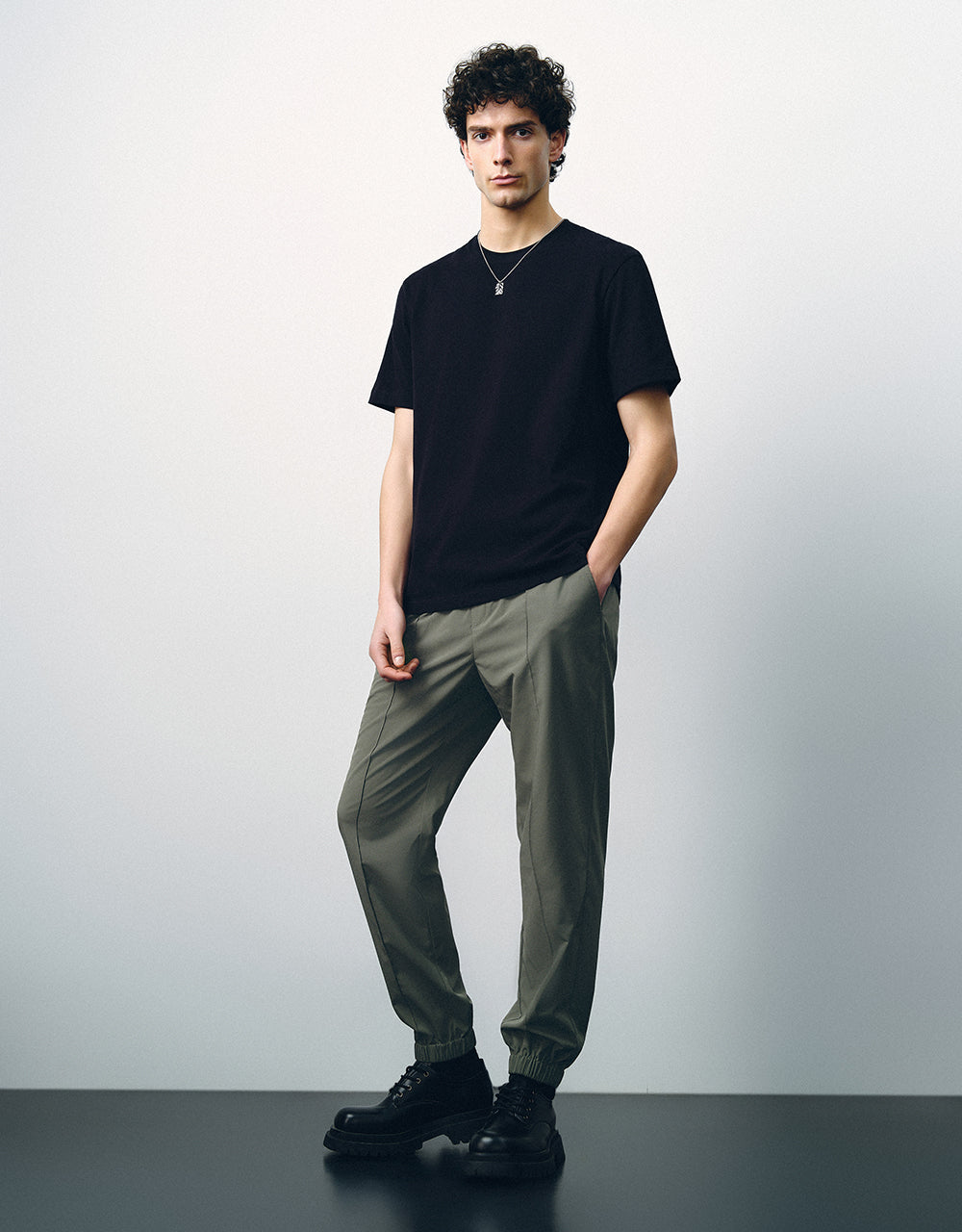 Drawstring Waist Jogger Pants