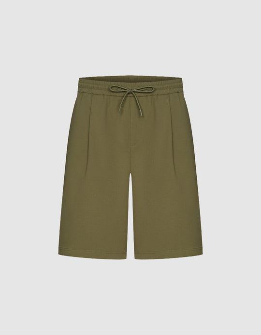 Drawstring Waist Knitted Shorts