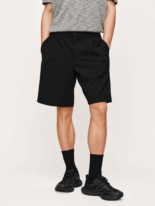 Pocket Bag Thick Stretch Fabric And Slight Stretch Shorts