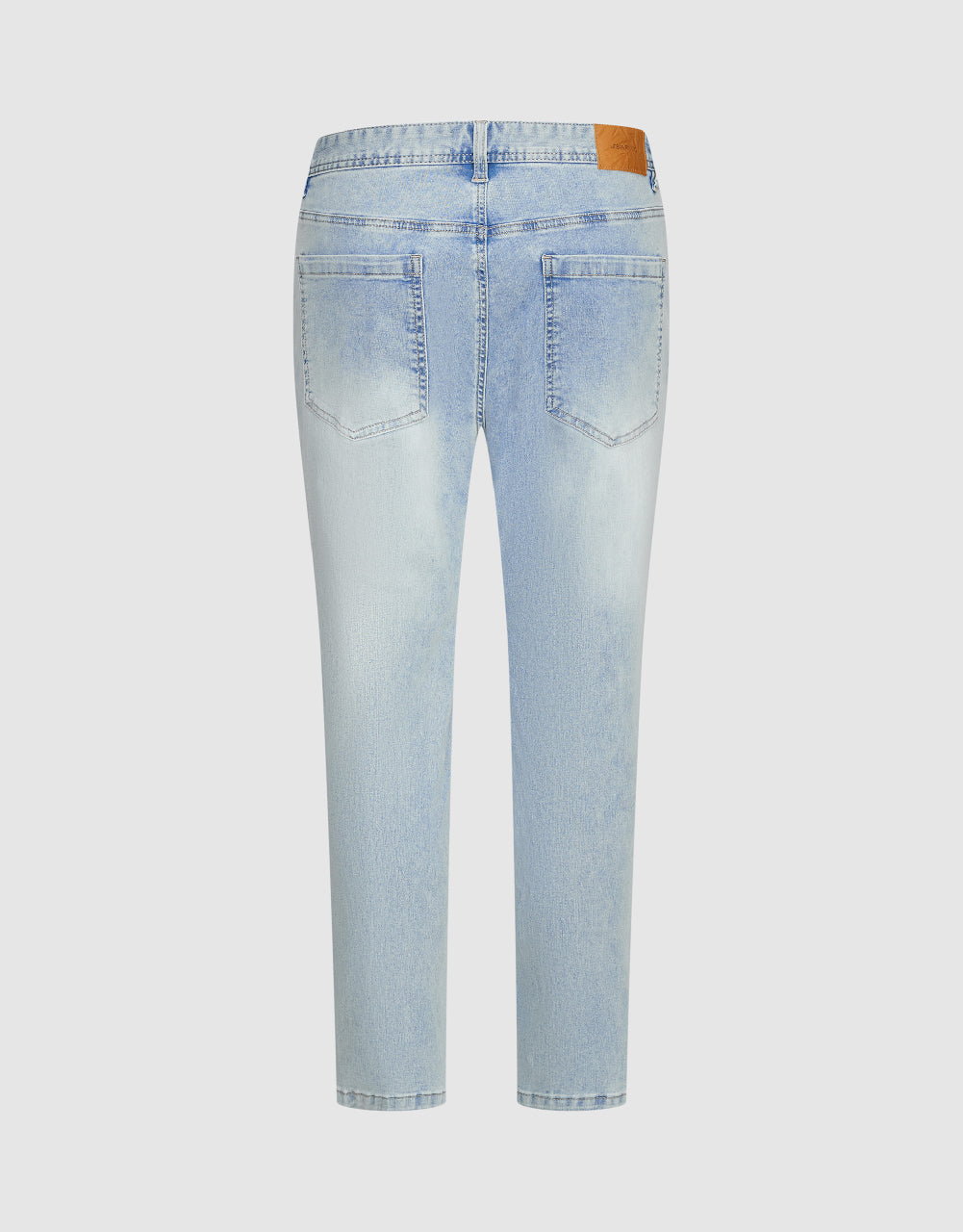 Mid-Waist Straight Jeans