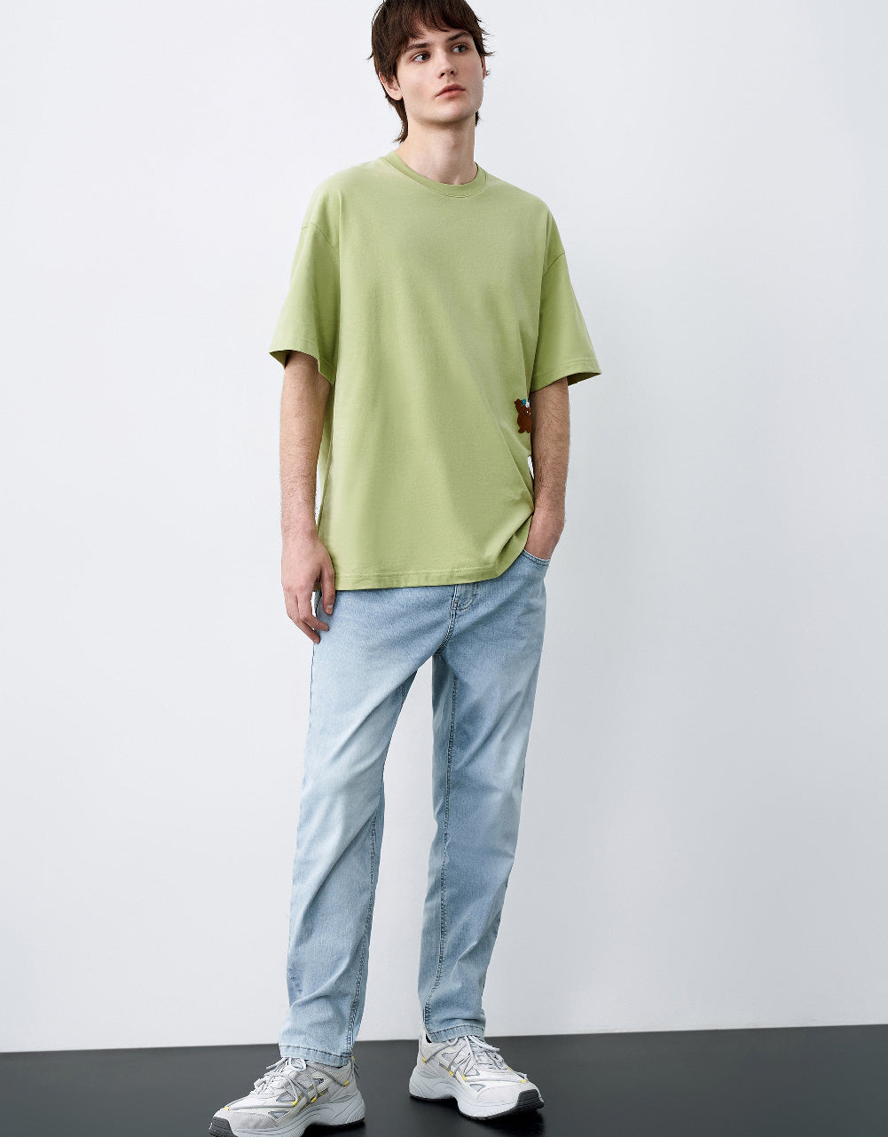 Mid-Waist Straight Jeans