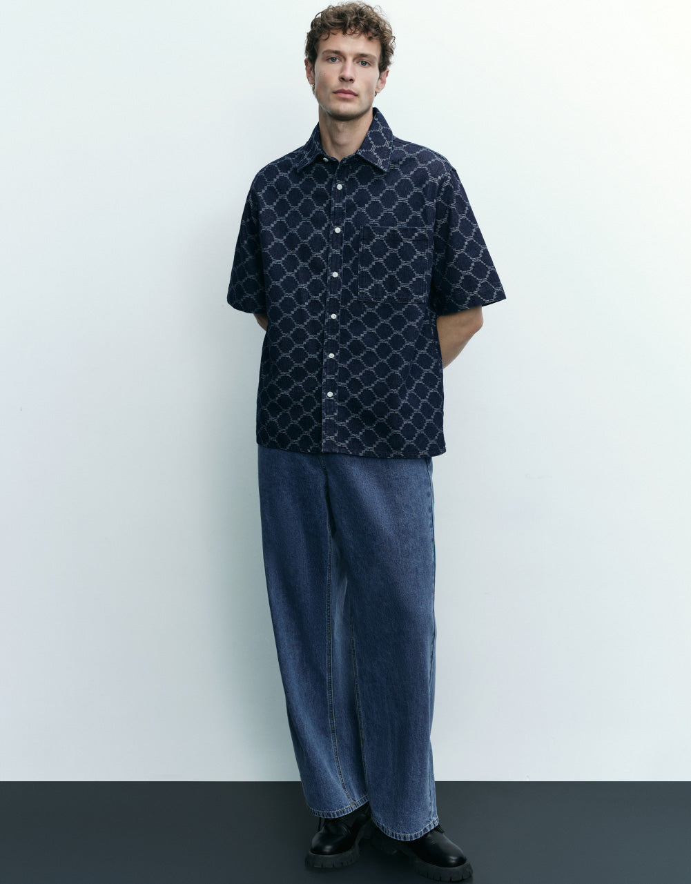 Monogram Loose Denim Shirt