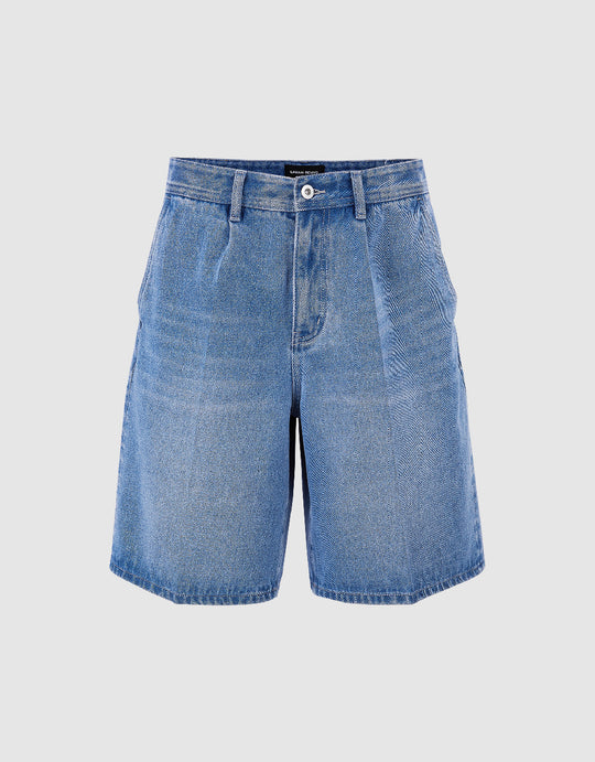 Oversized Denim Shorts