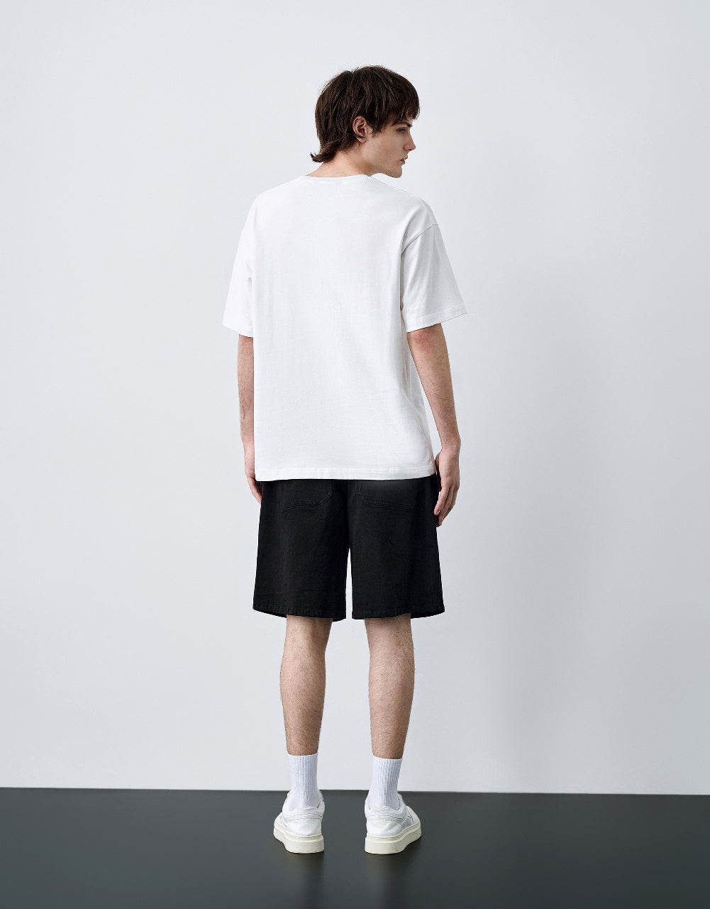 Drawstring Wasit Denim Shorts