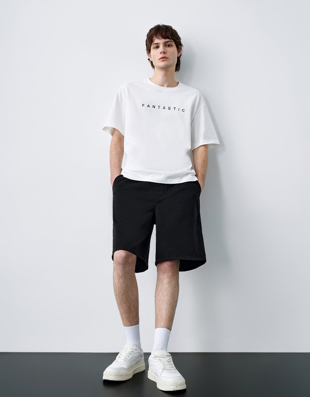 Drawstring Wasit Denim Shorts