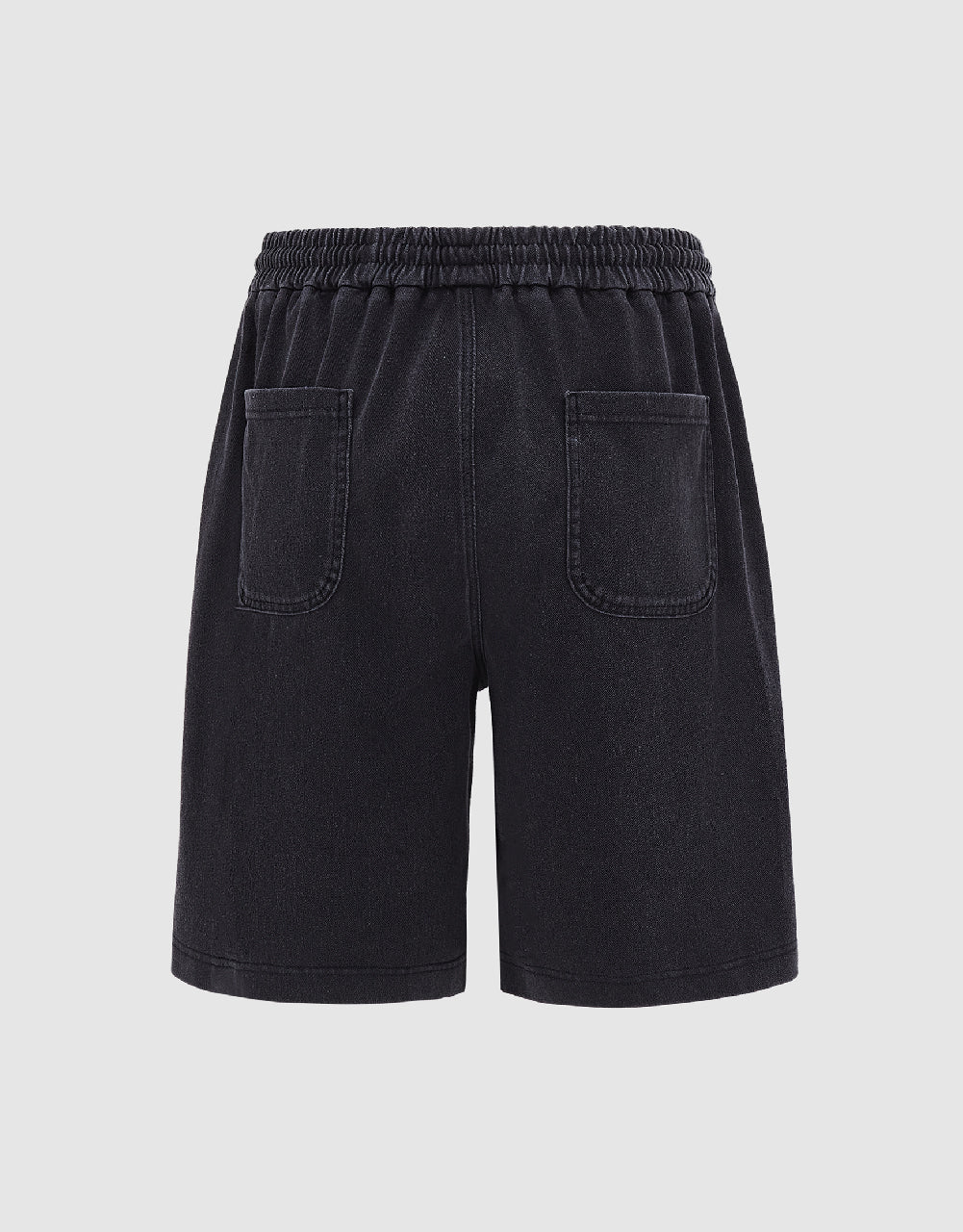 Drawstring Waist Denim Shorts