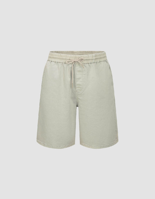 Drawstring Waist Denim Shorts