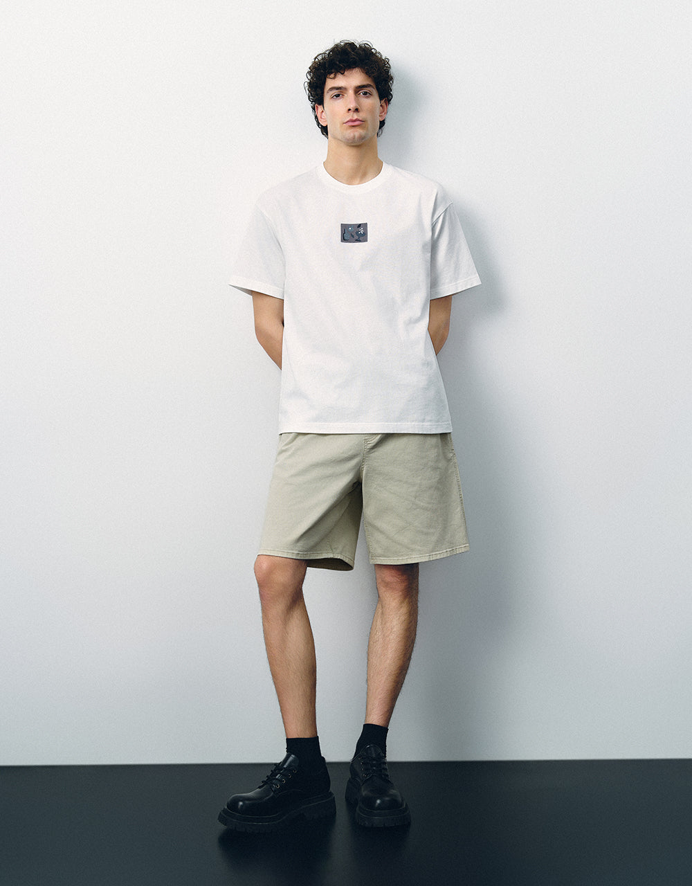 Drawstring Waist Denim Shorts