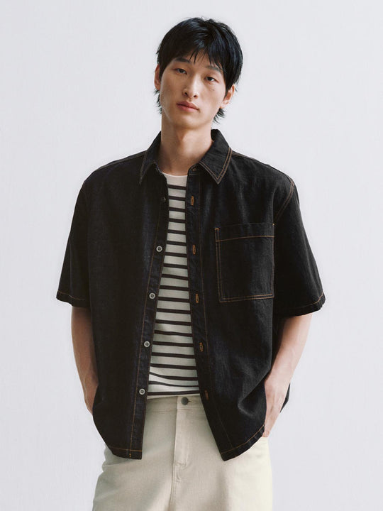 Cotton Medium-Thickness Slight Stretch Shirt