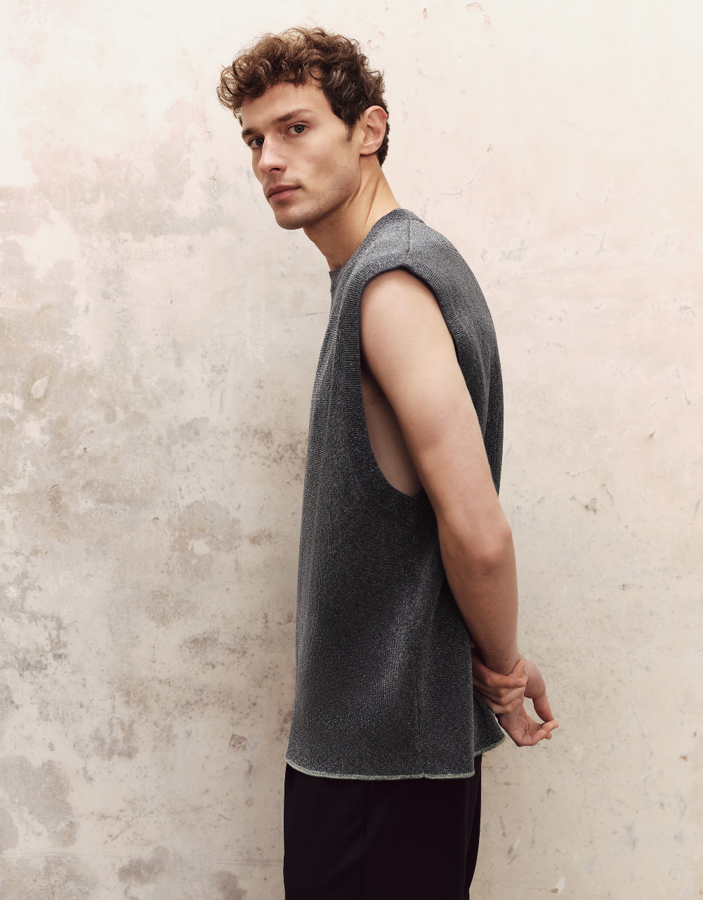 Crew Neck Knitted Tank Top