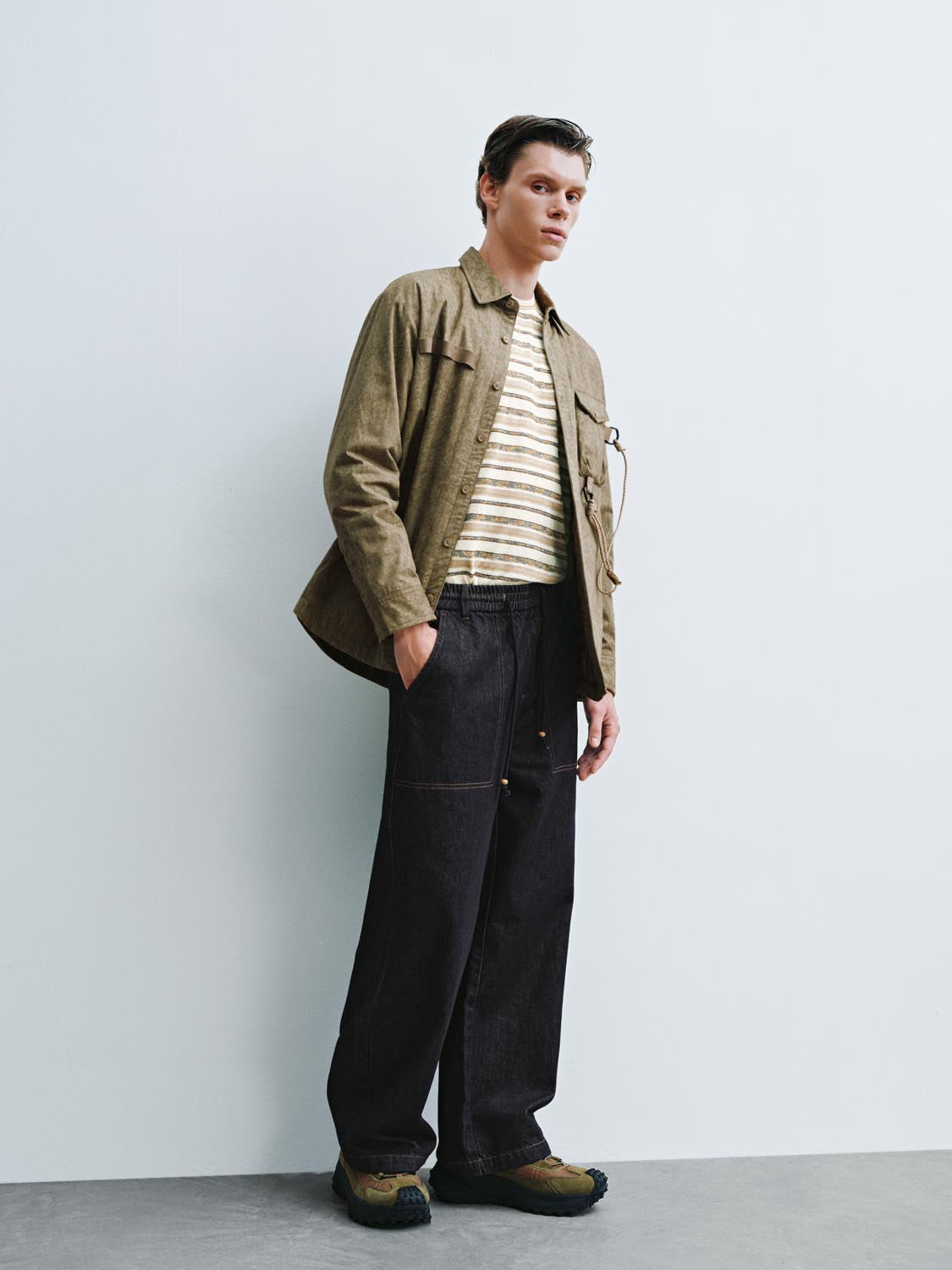 Loose Fit Padded Shirt Jackets