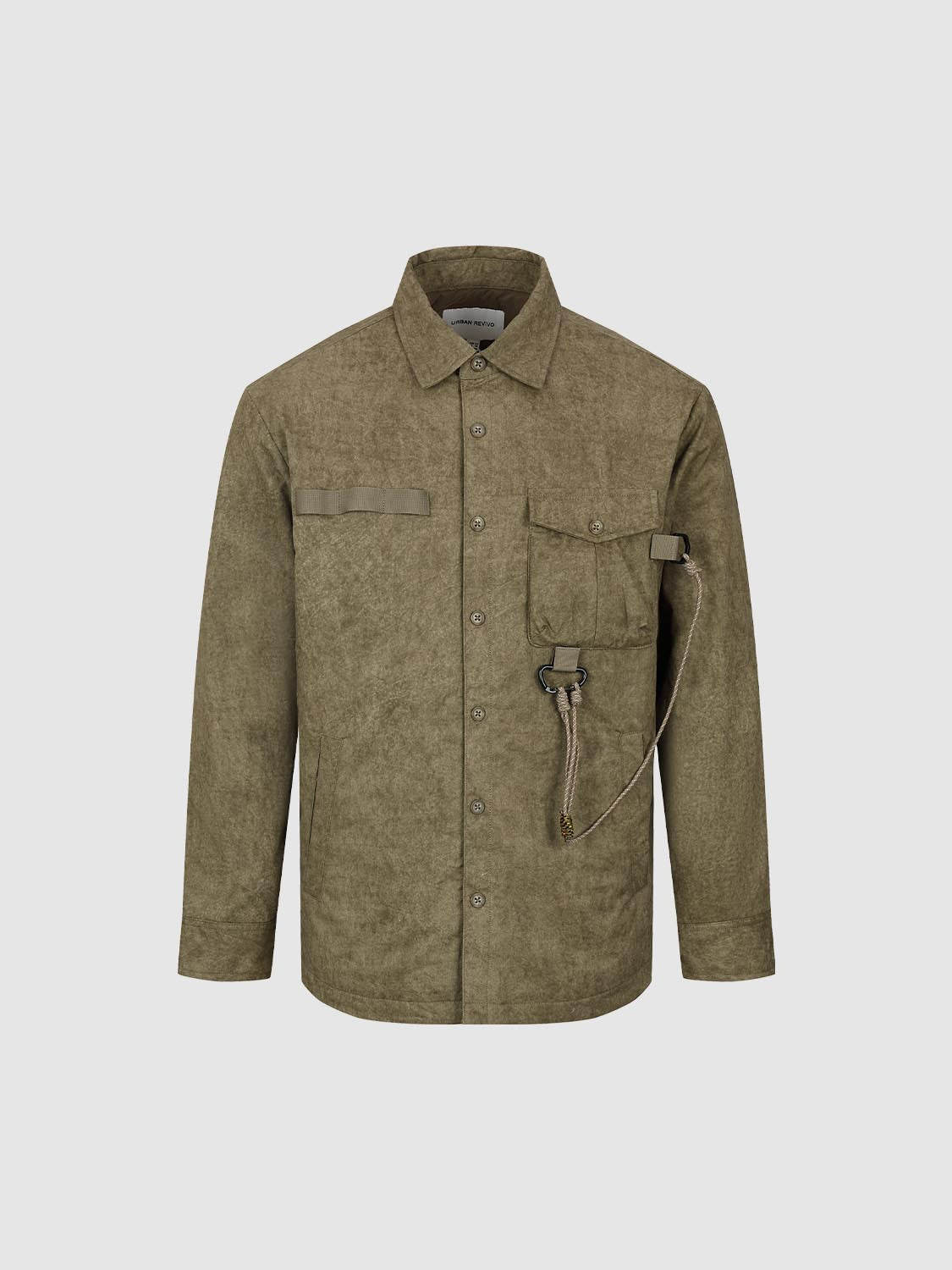 Loose Fit Padded Shirt Jackets