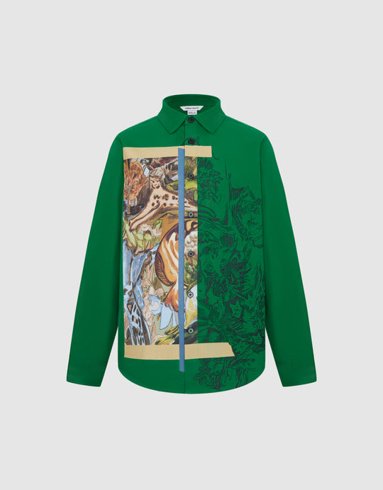 Contrast Fabric Shirt