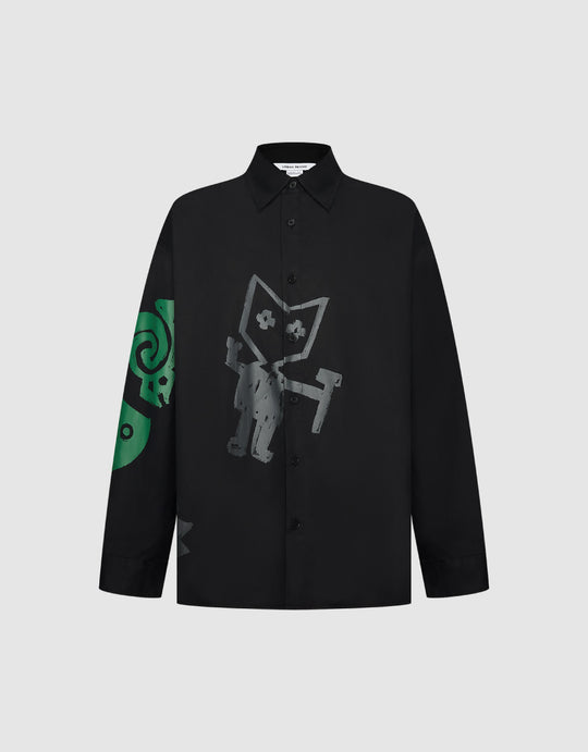 Cartoon Printed Loose Shirt