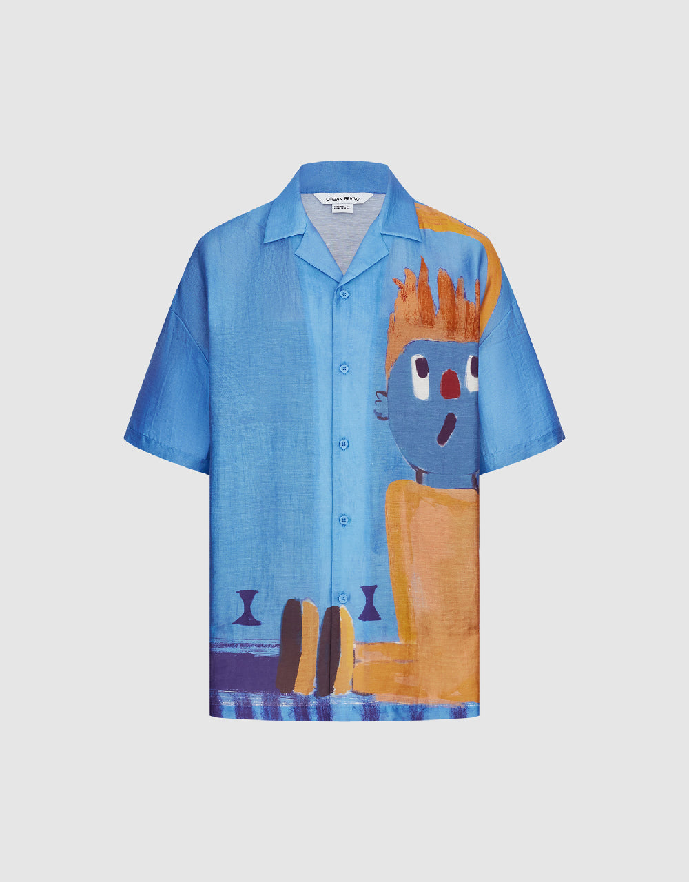 Human Face Printed Loose Shirt