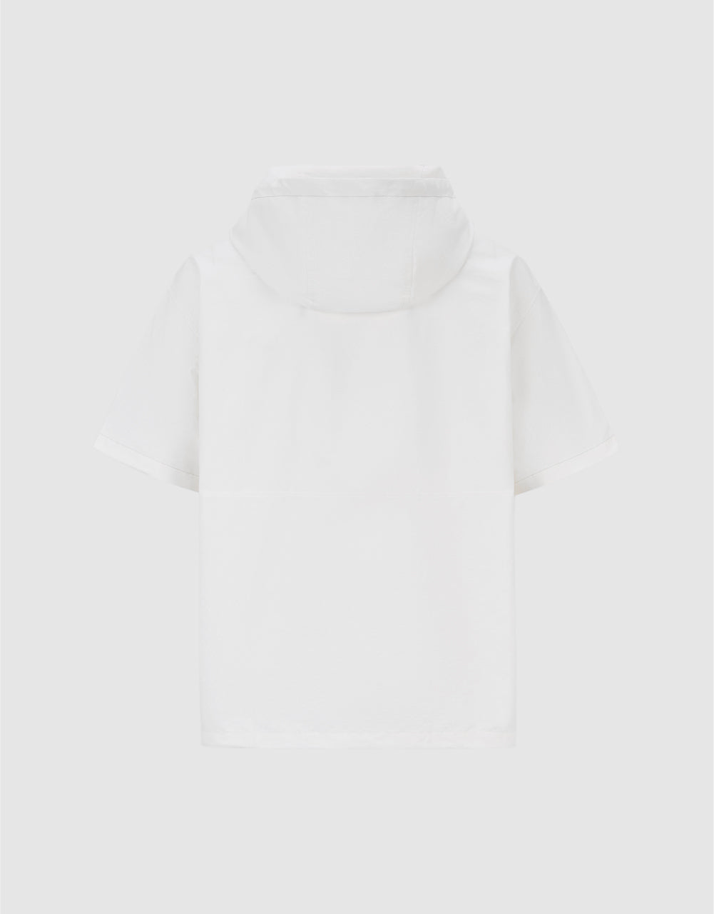 Hooded Zip Half Placket Overhead Shirt