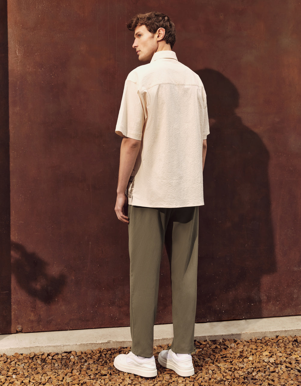 Button Up Printed Loose Shirt