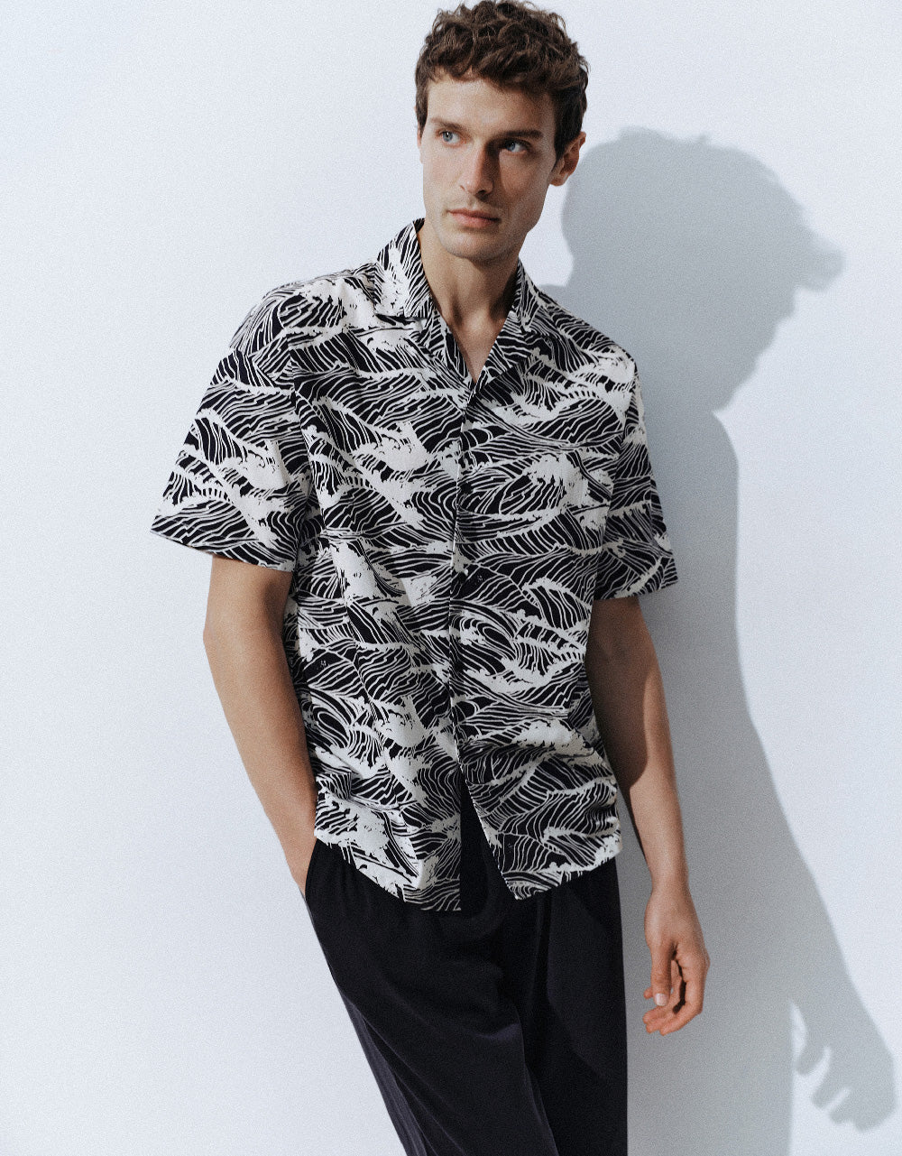 Waves Pattern Loose Shirt