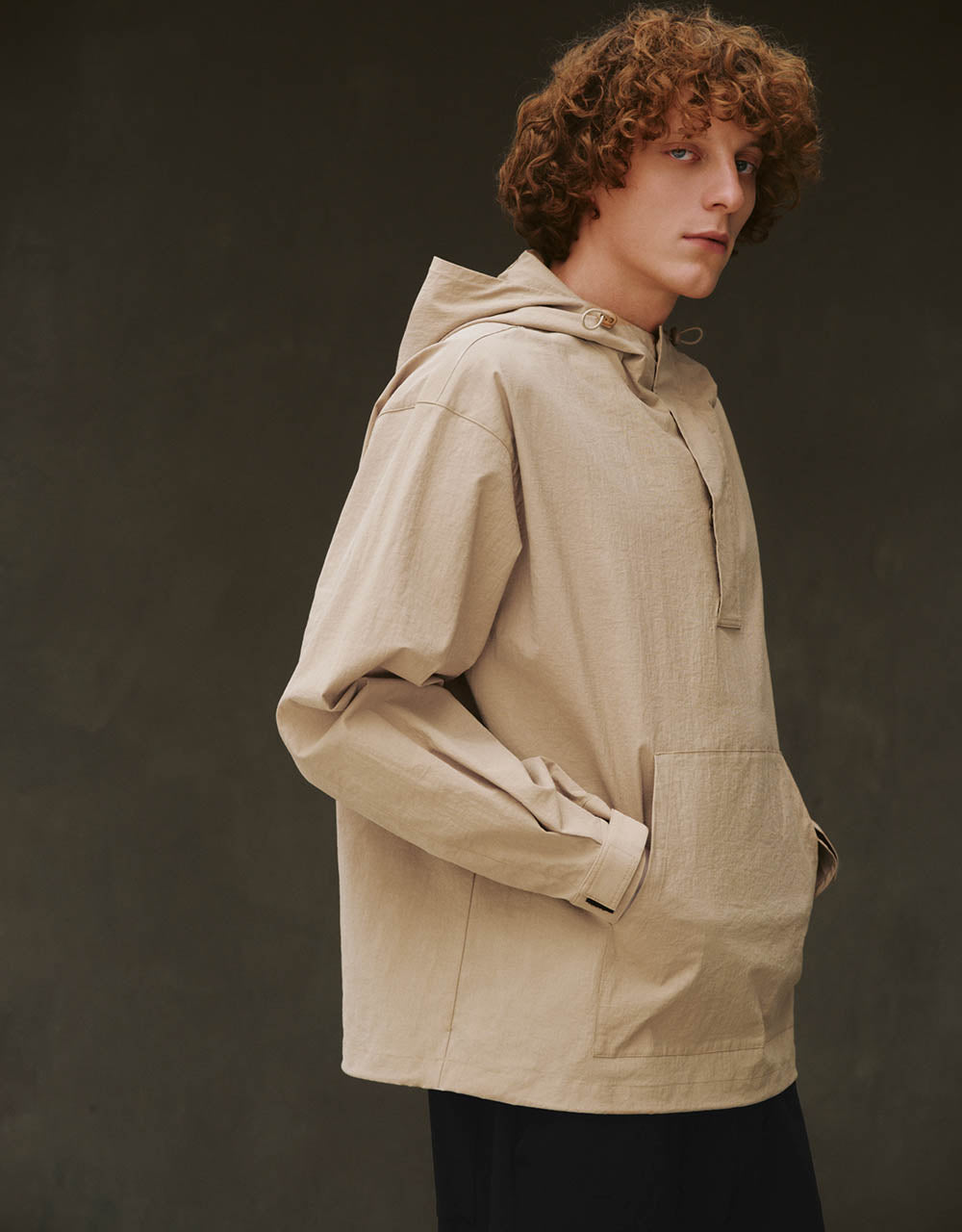 Hooded Oversized Overhead Shirt