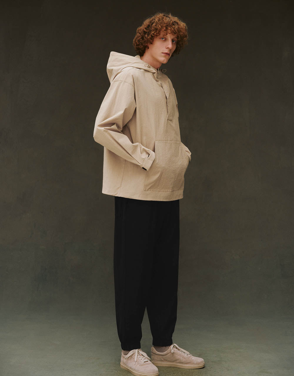 Hooded Oversized Overhead Shirt