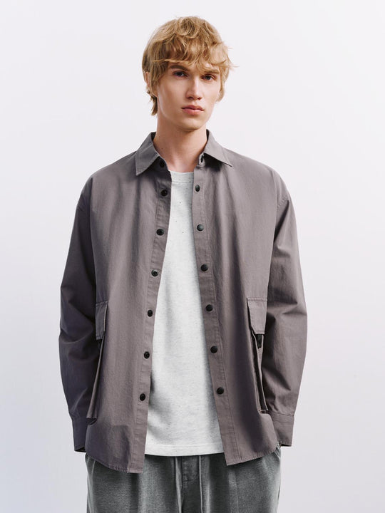 Flap Pocket Loose Shirts