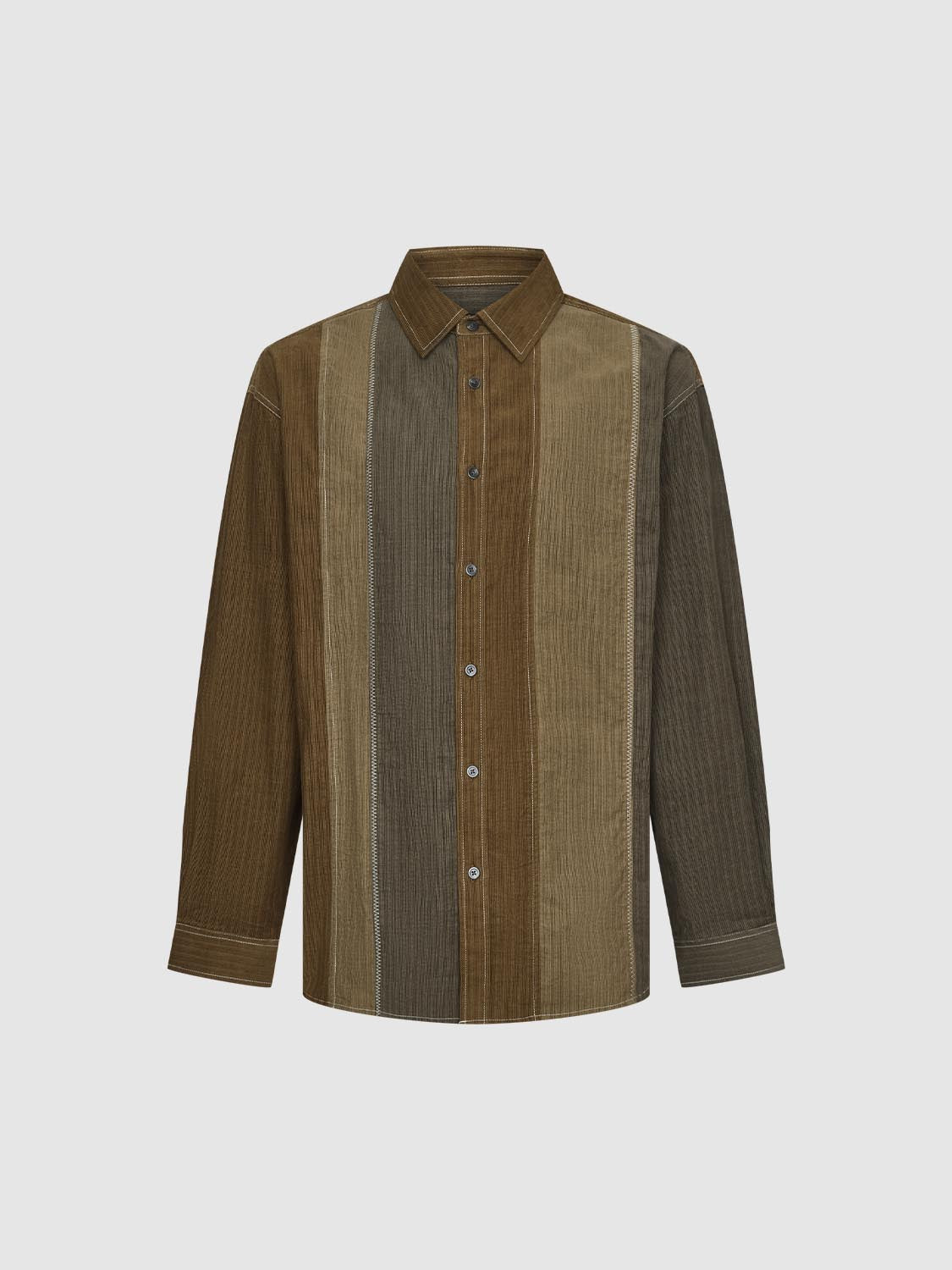 Contrast Colorblock Striped Shirts