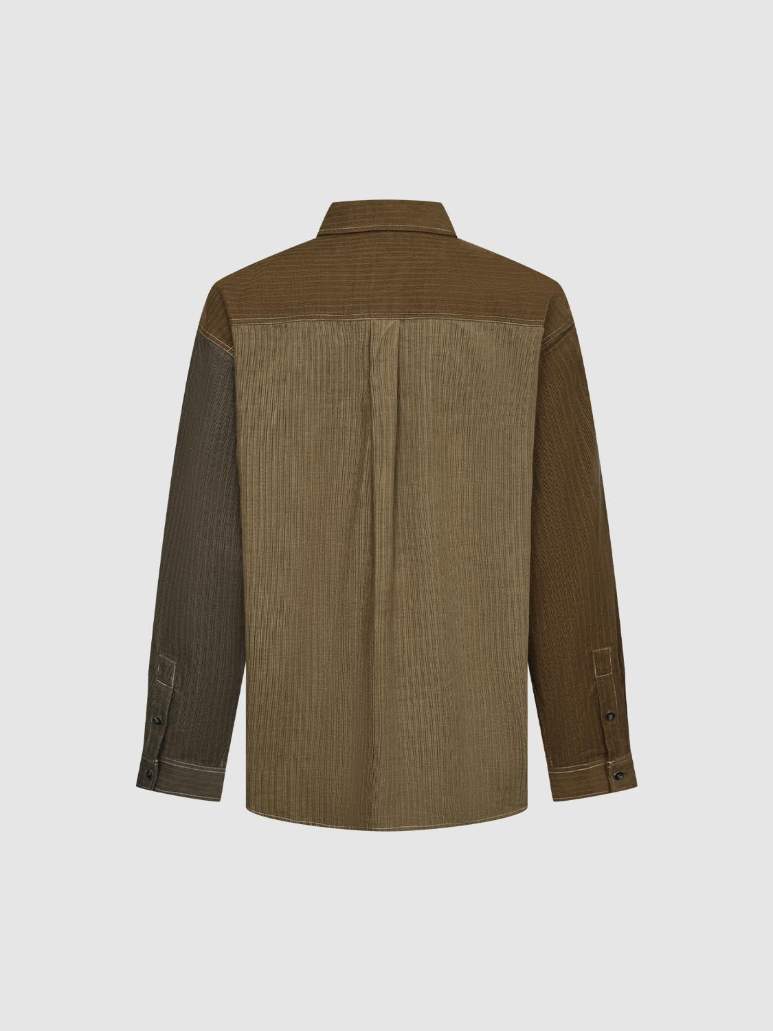 Contrast Colorblock Striped Shirts