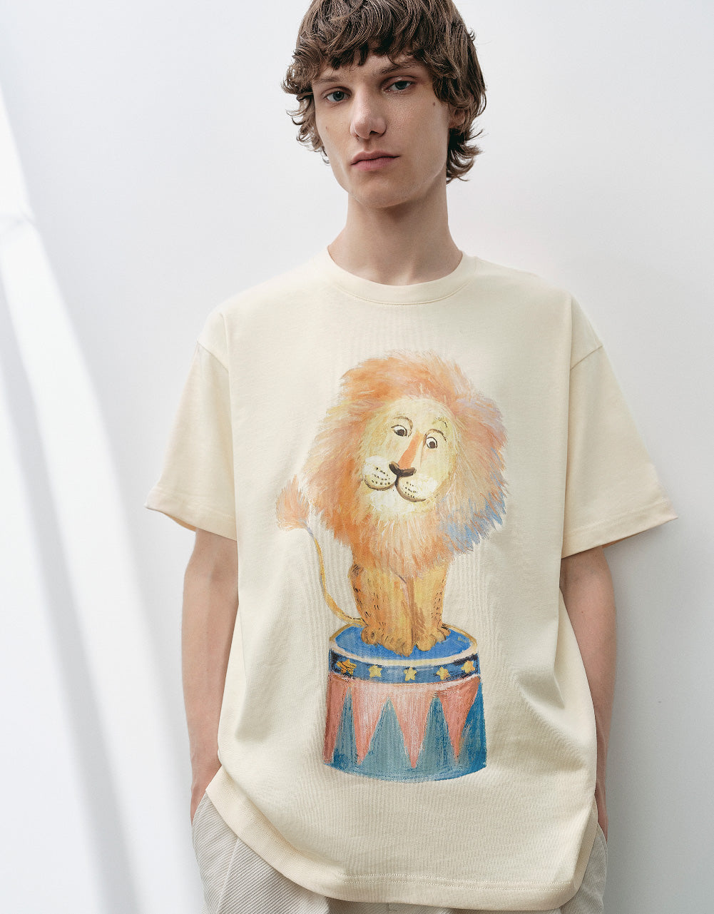 Lion Printed Straight T-Shirt