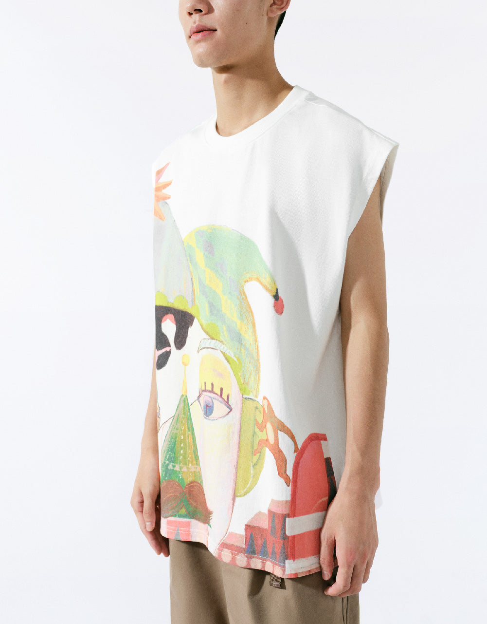 Crew Neck Loose Tank Top