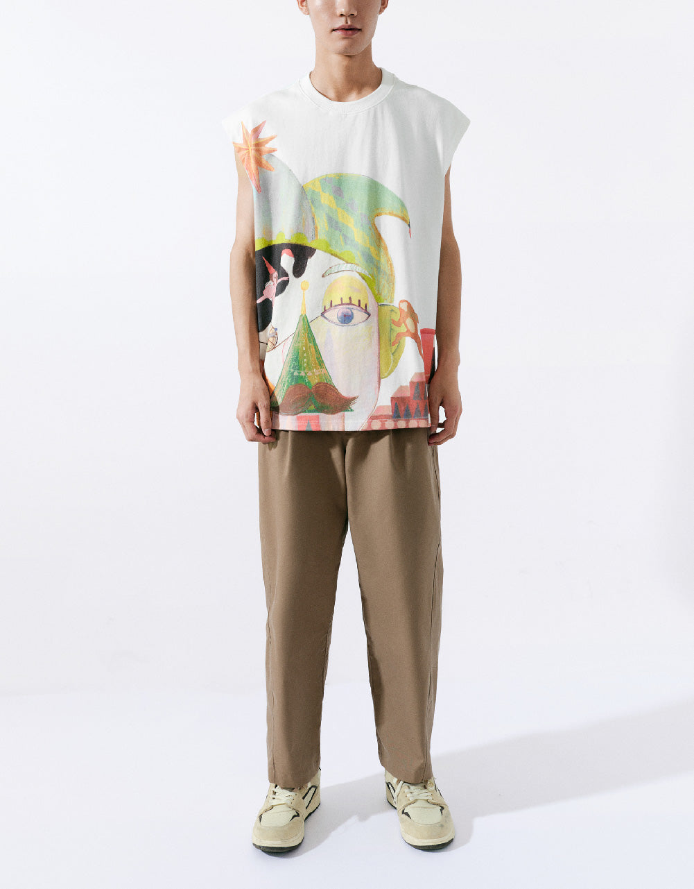 Crew Neck Loose Tank Top