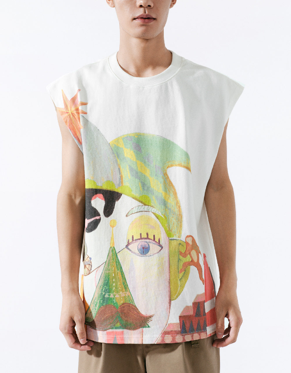 Crew Neck Loose Tank Top