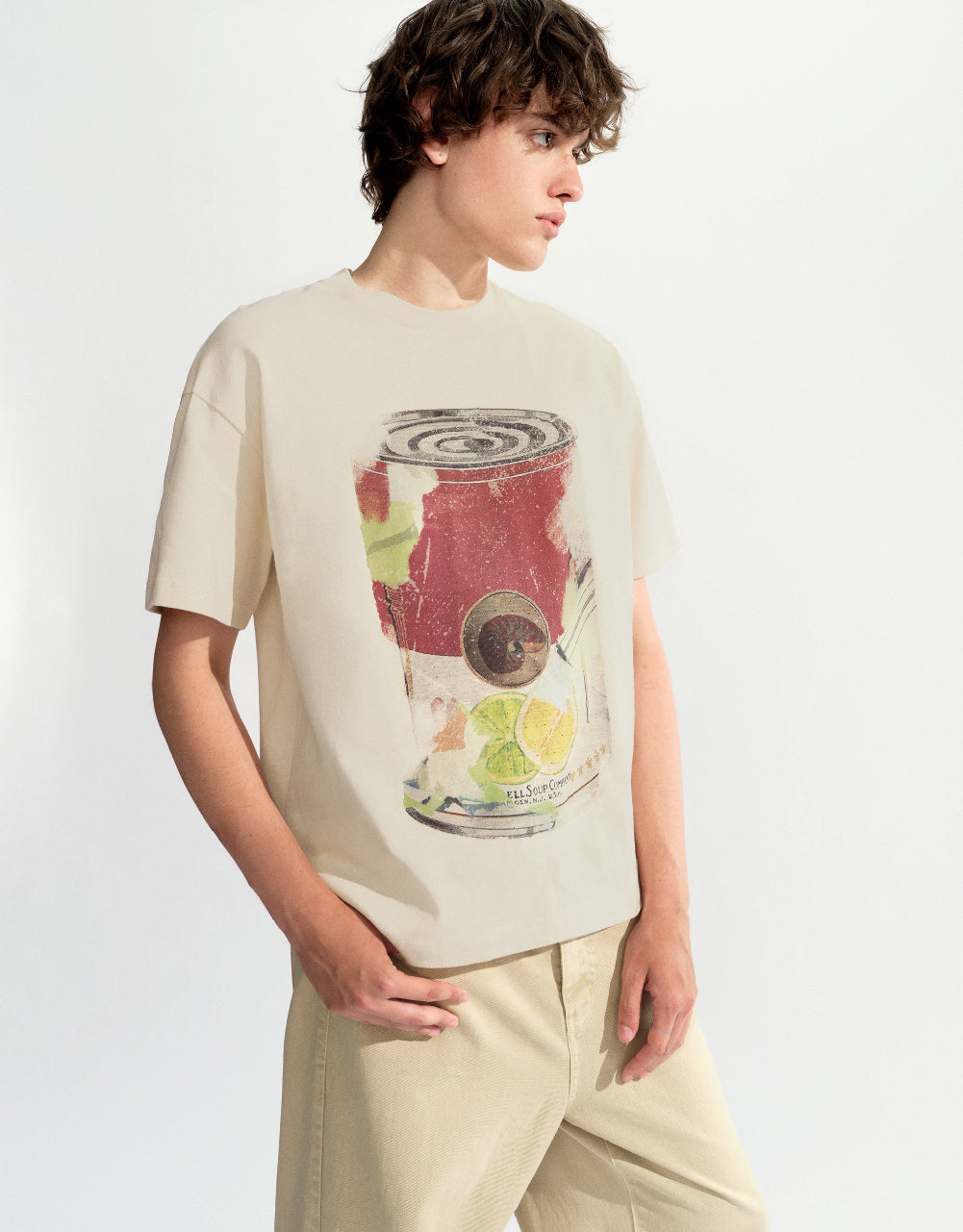 Can Printed Crew Neck T-Shirt