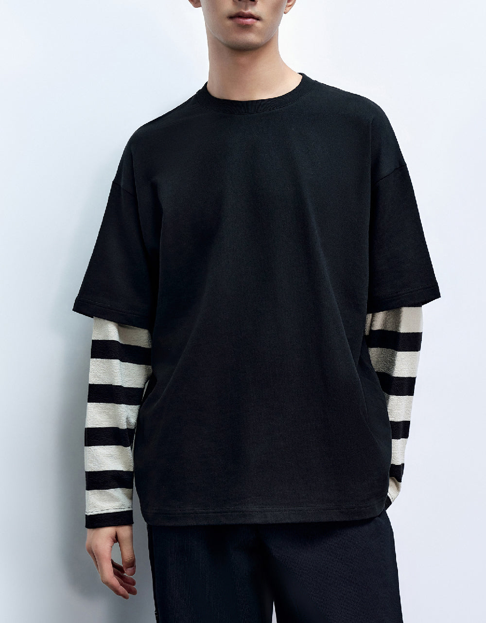 2 In 1 Crew Neck T-Shirt