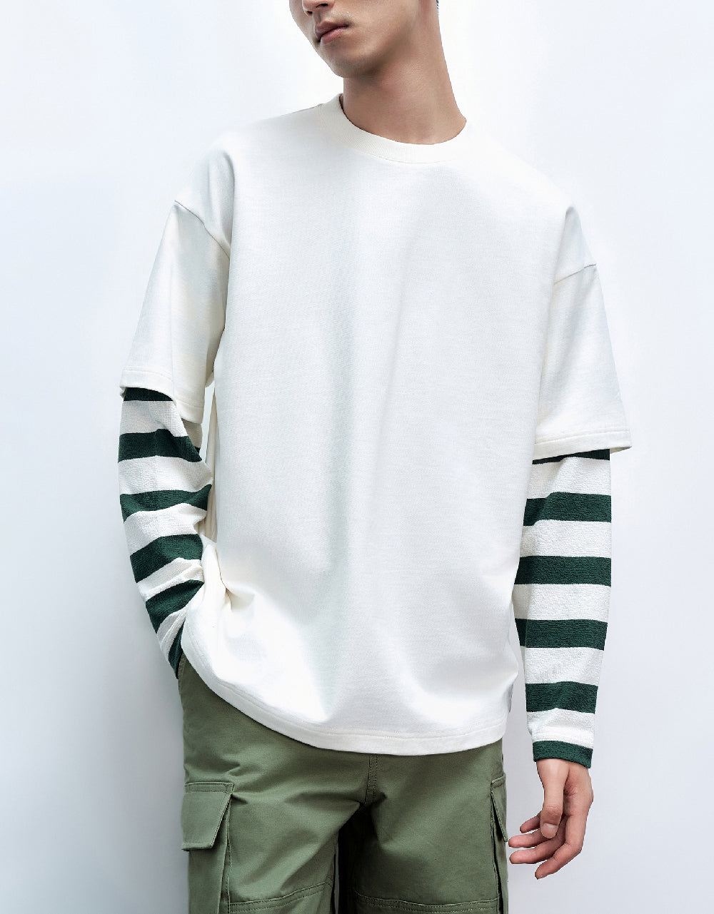 2 In 1 Crew Neck T-Shirt
