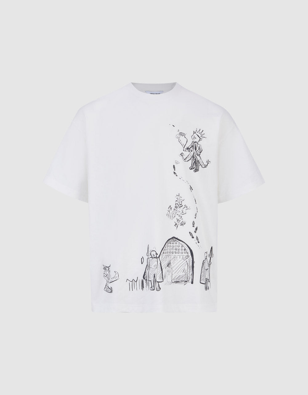 Cartoon Printed Crew Neck T-Shirt