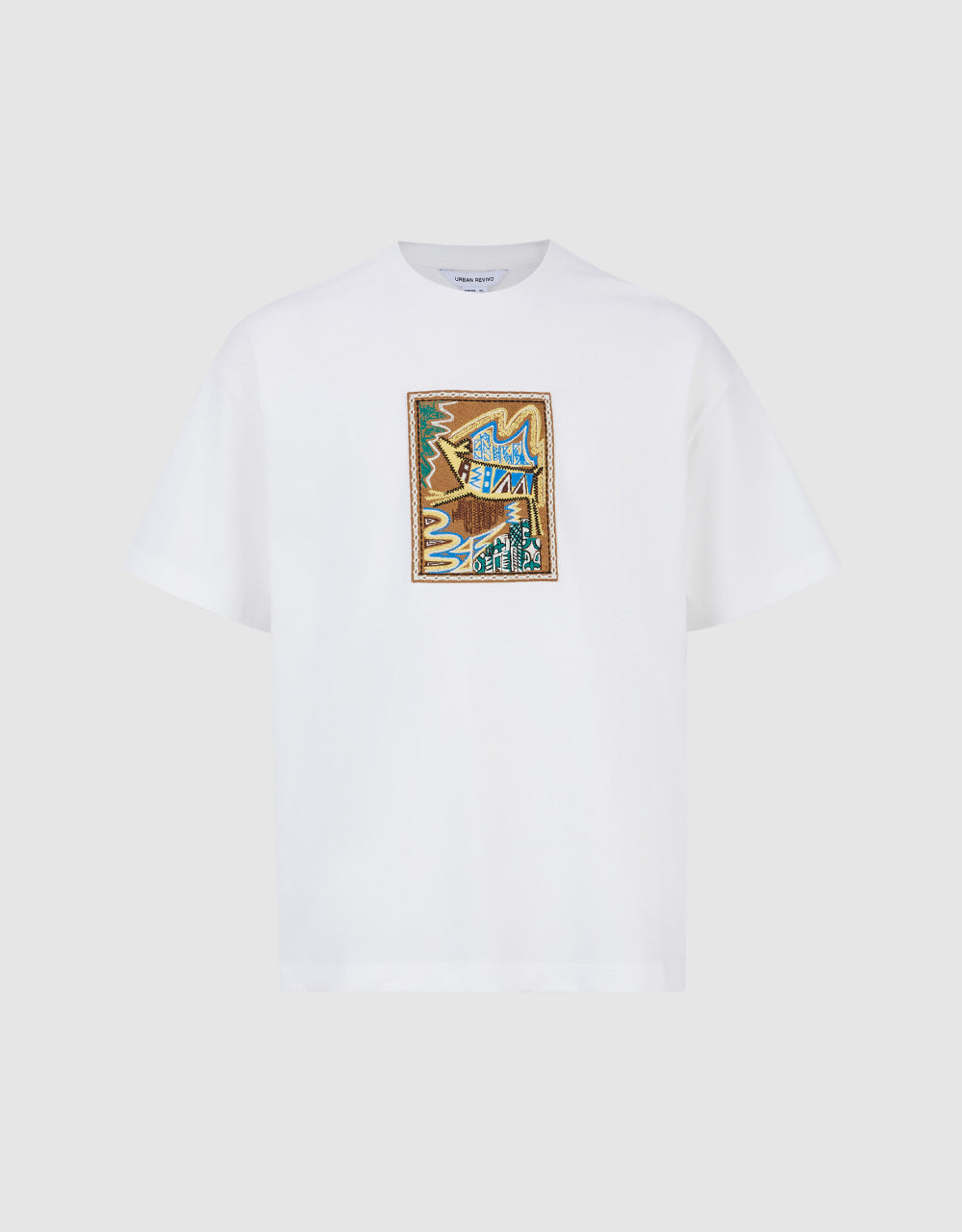 Graphic Embroidered Crew Neck T-Shirt
