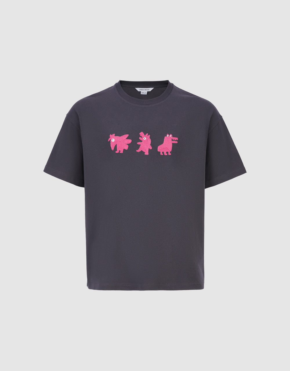 Crocodiles Embossed Crew Neck T-Shirt