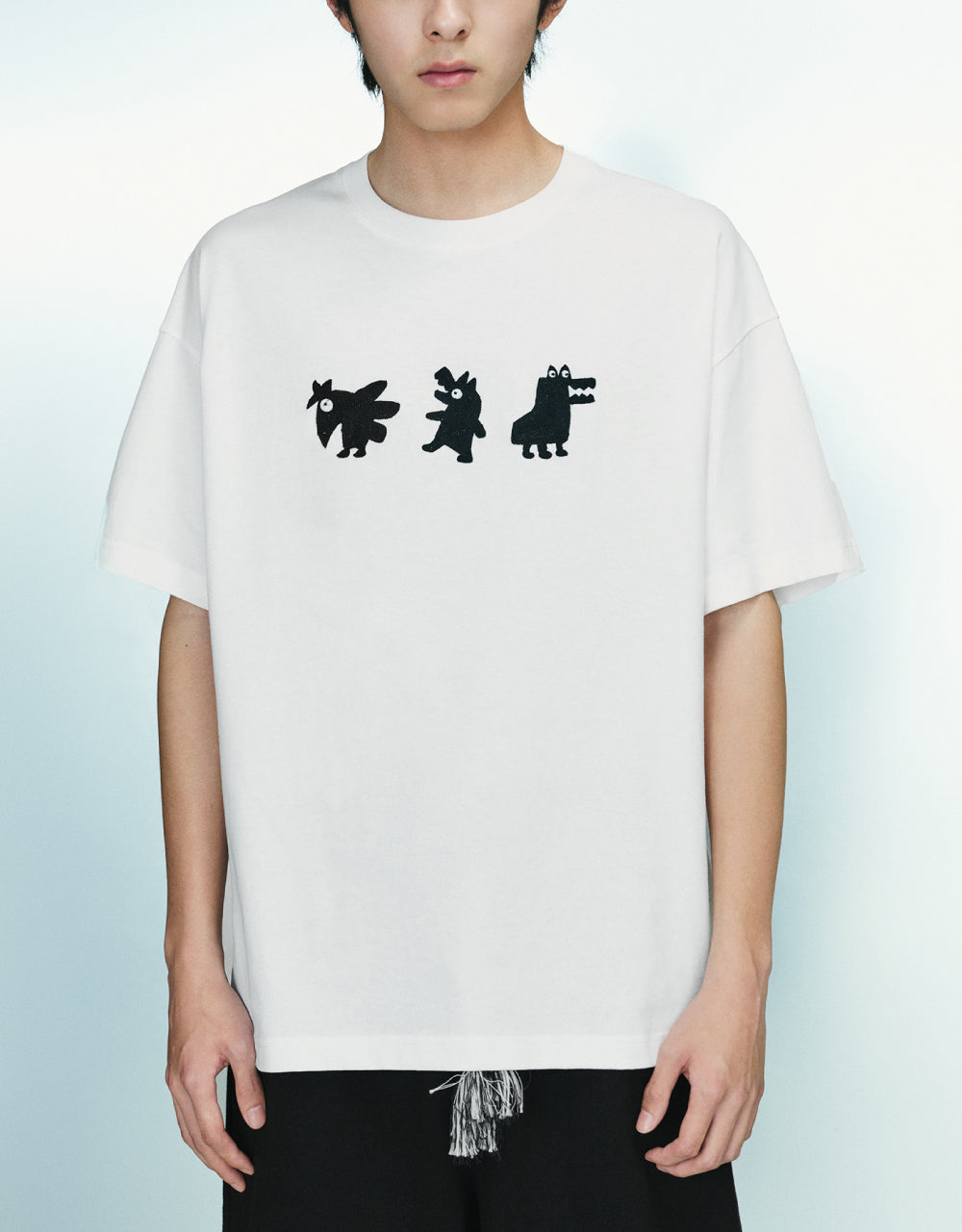 Crocodiles Embossed Crew Neck T-Shirt