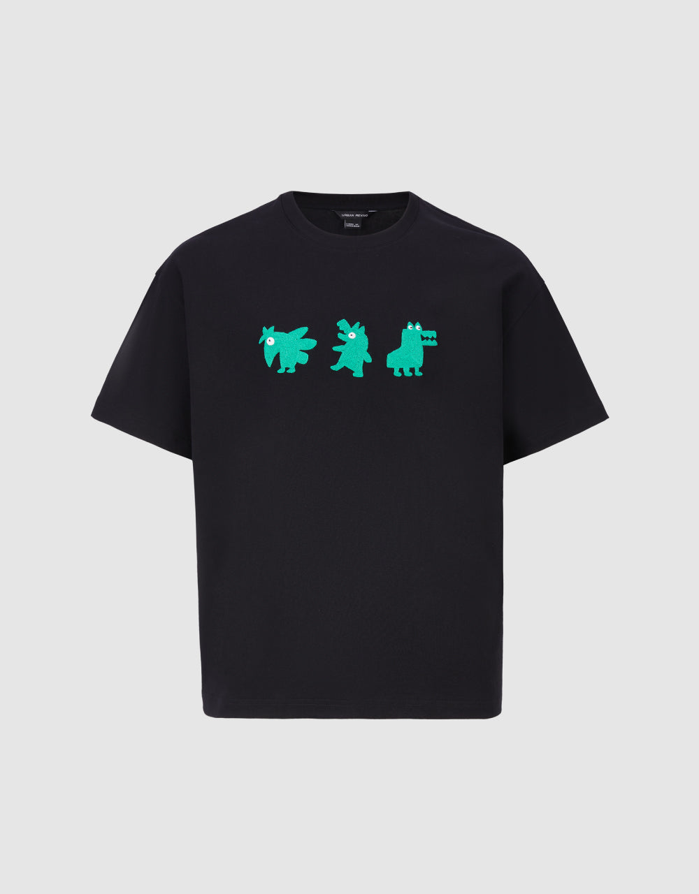 Crocodiles Embossed Crew Neck T-Shirt