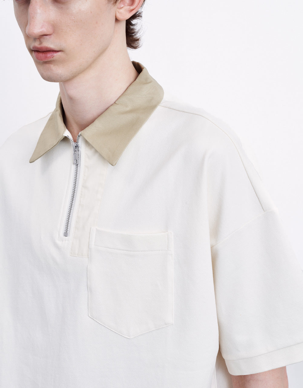 Zip Half Placket Polo T-Shirt